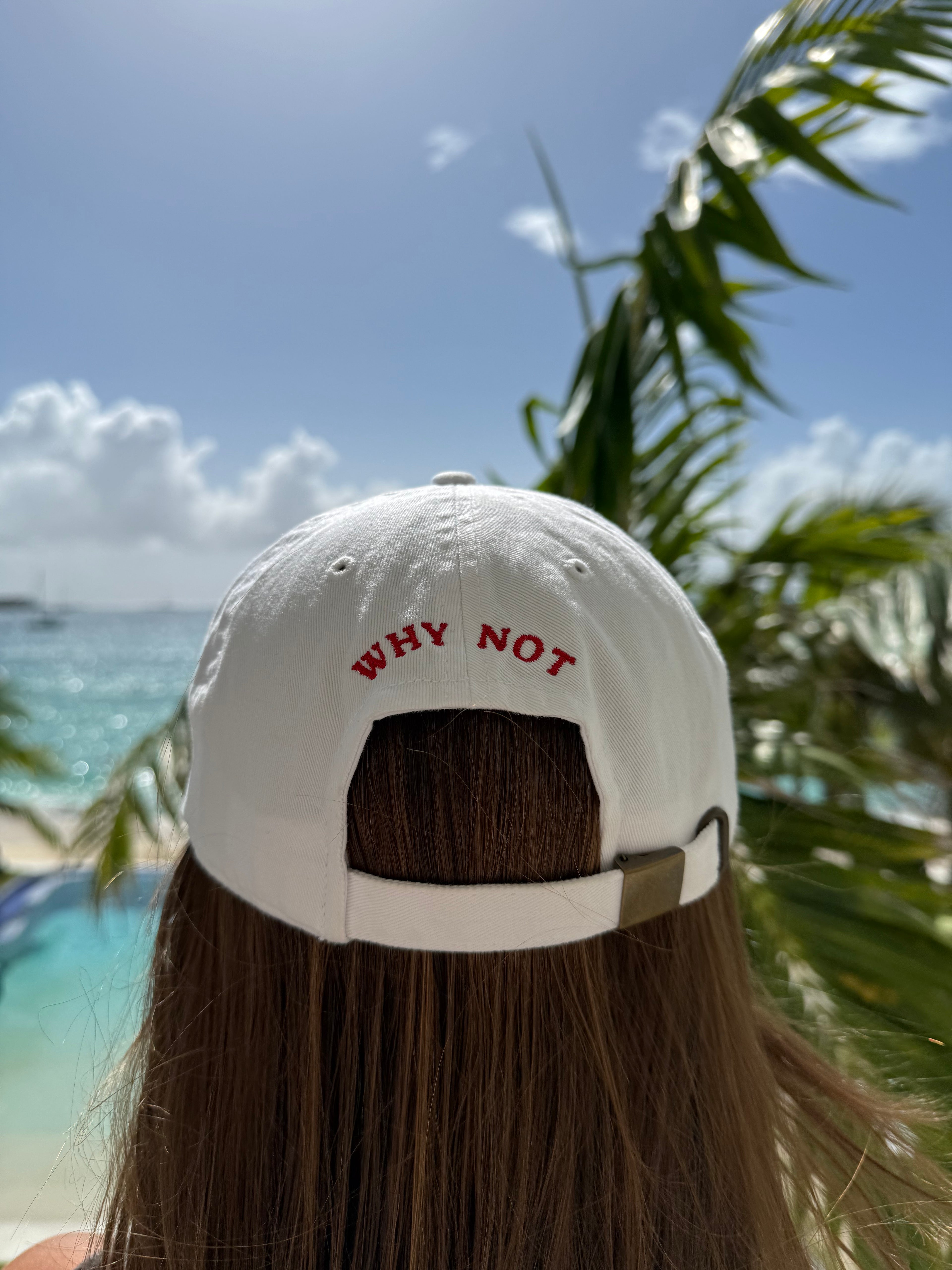 White Embroidered Spread Love Vintage Cap