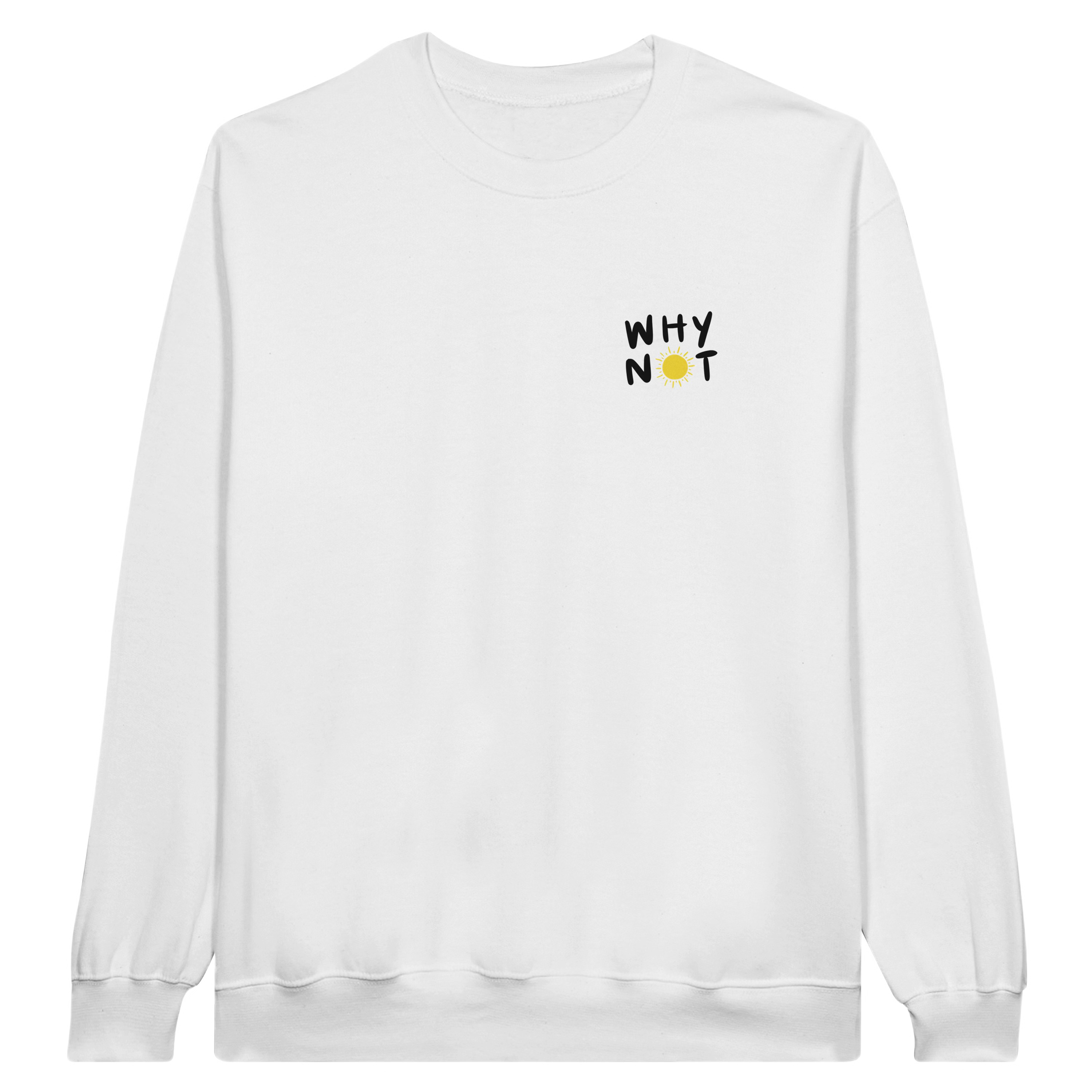 Why Not Follow the Sun White Crewneck