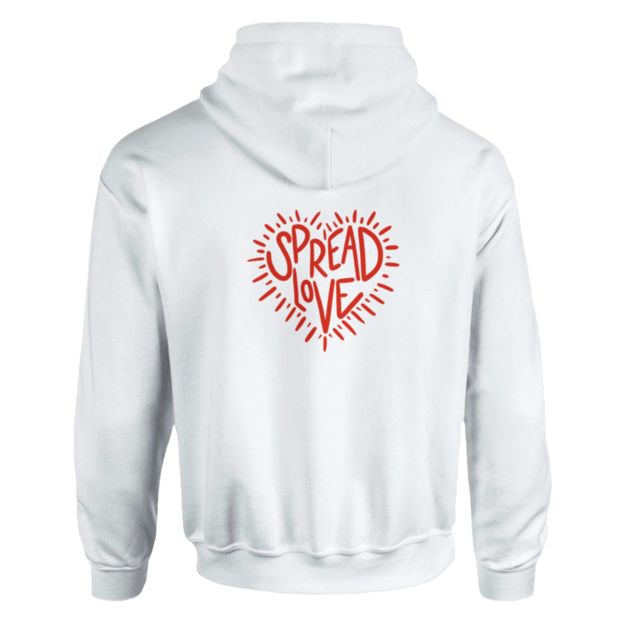 Why Not Spread Love White Hoodie