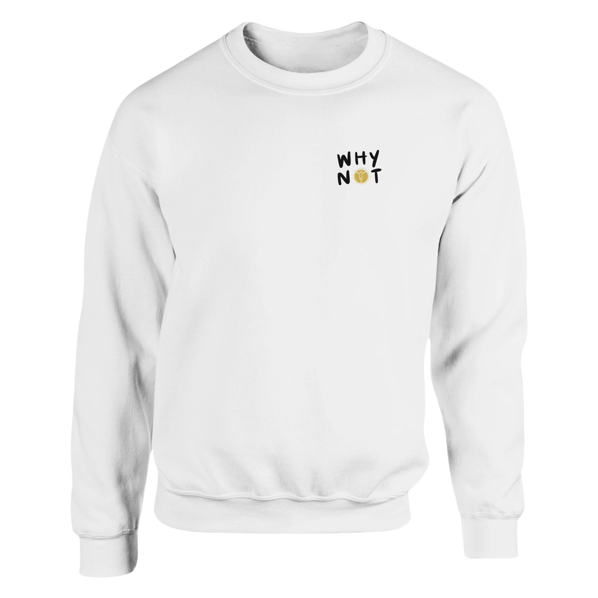 Why Not Run Your Race White Crewneck