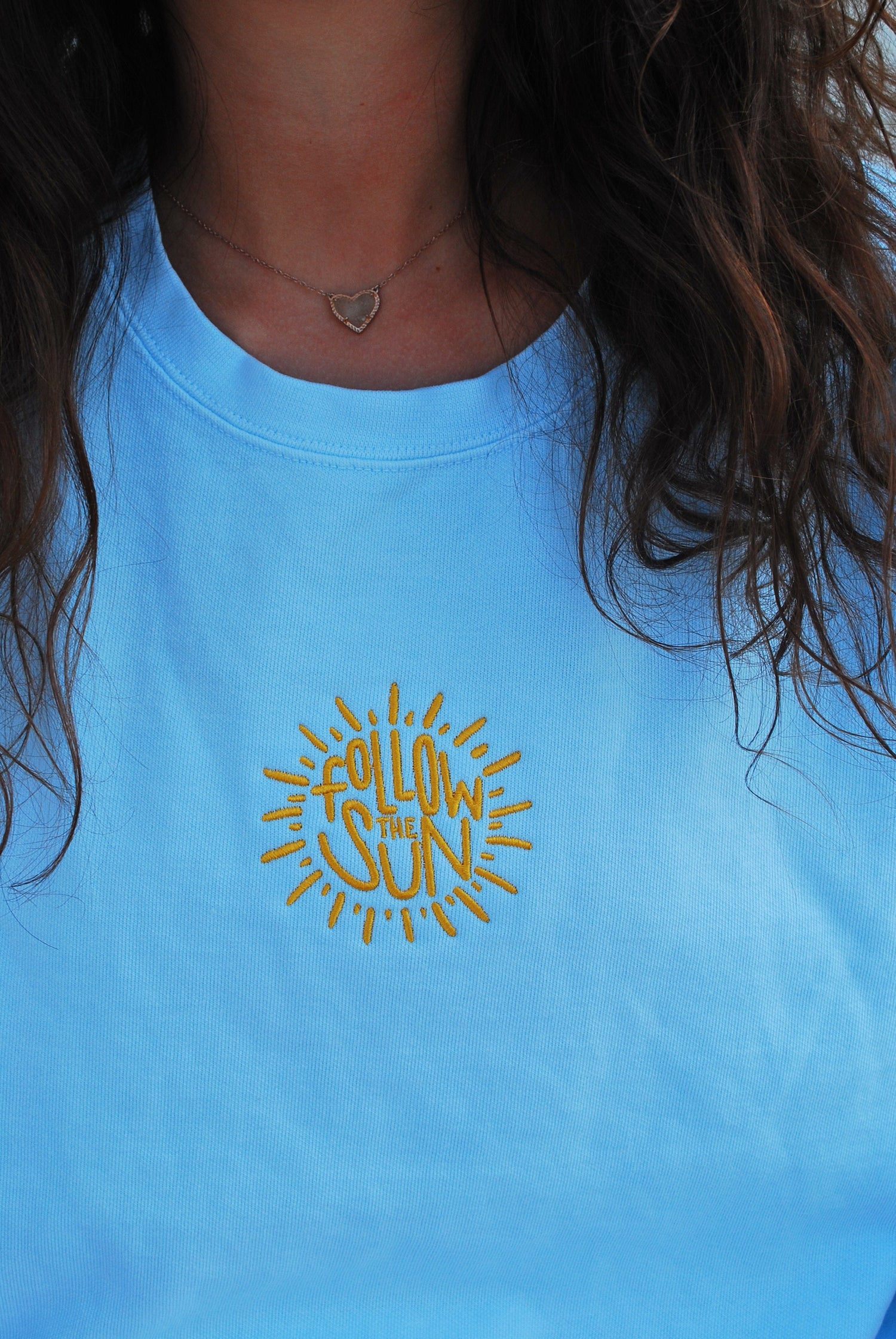Follow the Sun Crewneck (Coastal Cloud Blue)