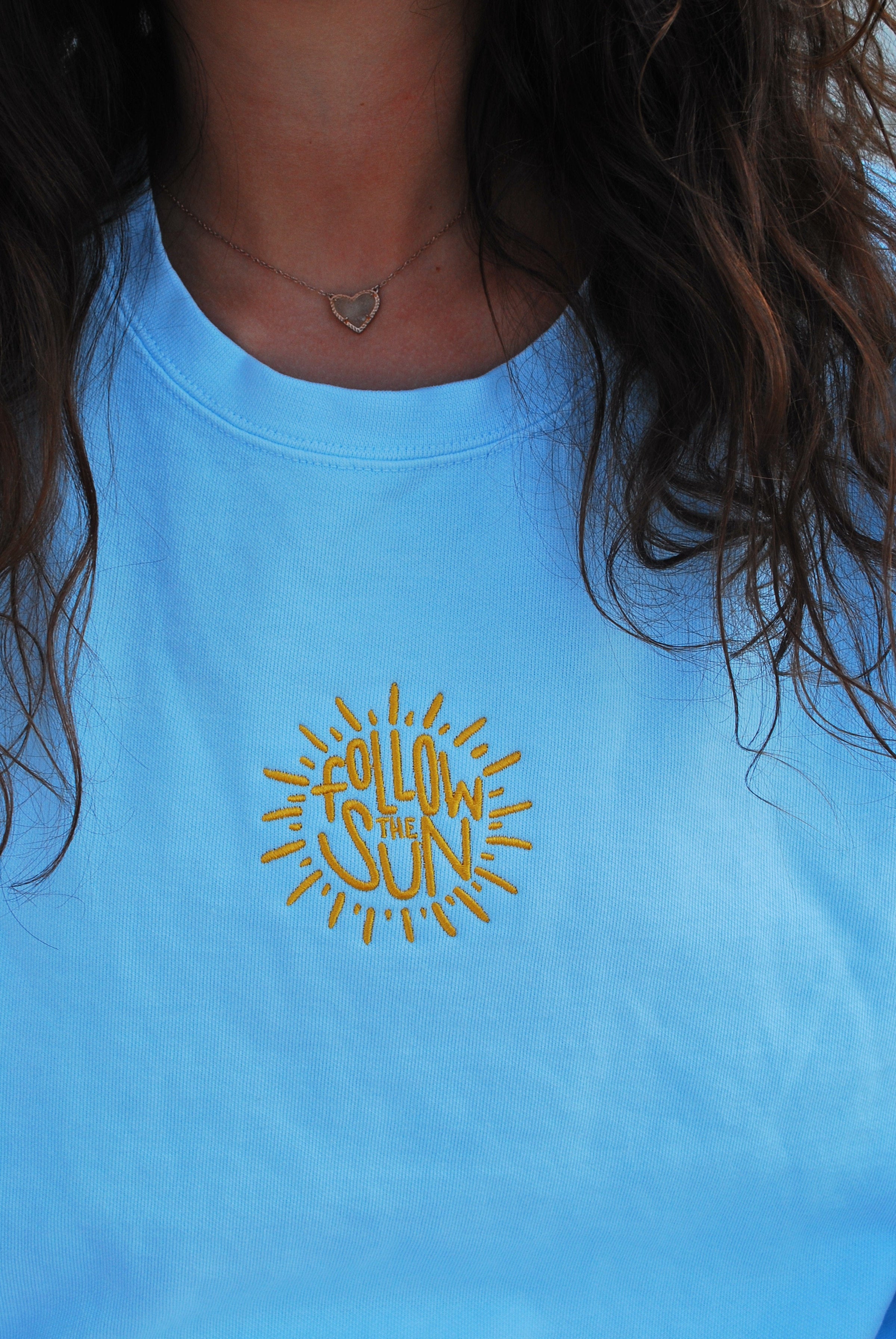 Follow the Sun Crewneck (Coastal Cloud Blue)